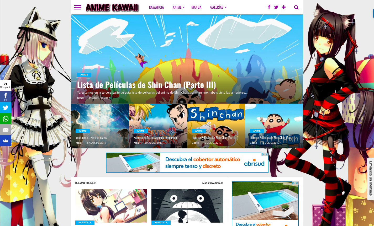 Captura del proyecto Anime Kawaii