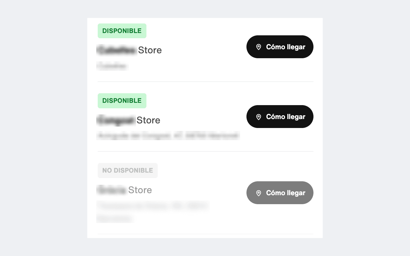 Captura del proyecto Disponibilidad en tienda para Shopify